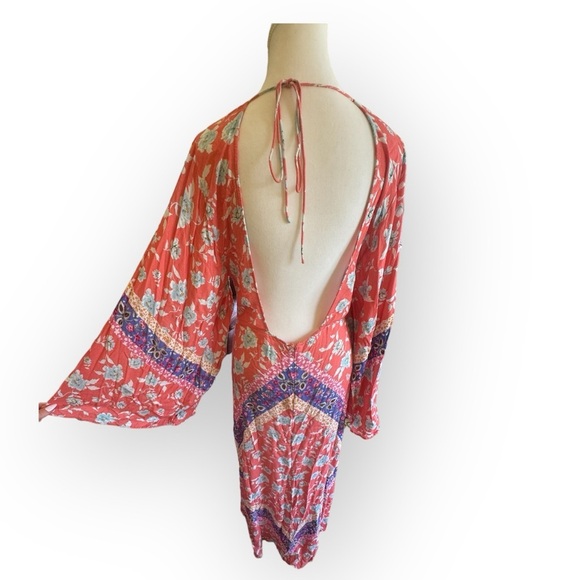 Lovers + Friends Better Vibes Kimono Dress Sz Small Fairy Wistful Romantic Boho - Picture 3 of 10